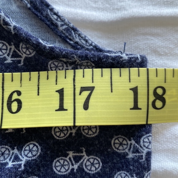 Jacob soft knit navy & white top with keyhole closure at back. Bow at front. S - Picture 9 of 11